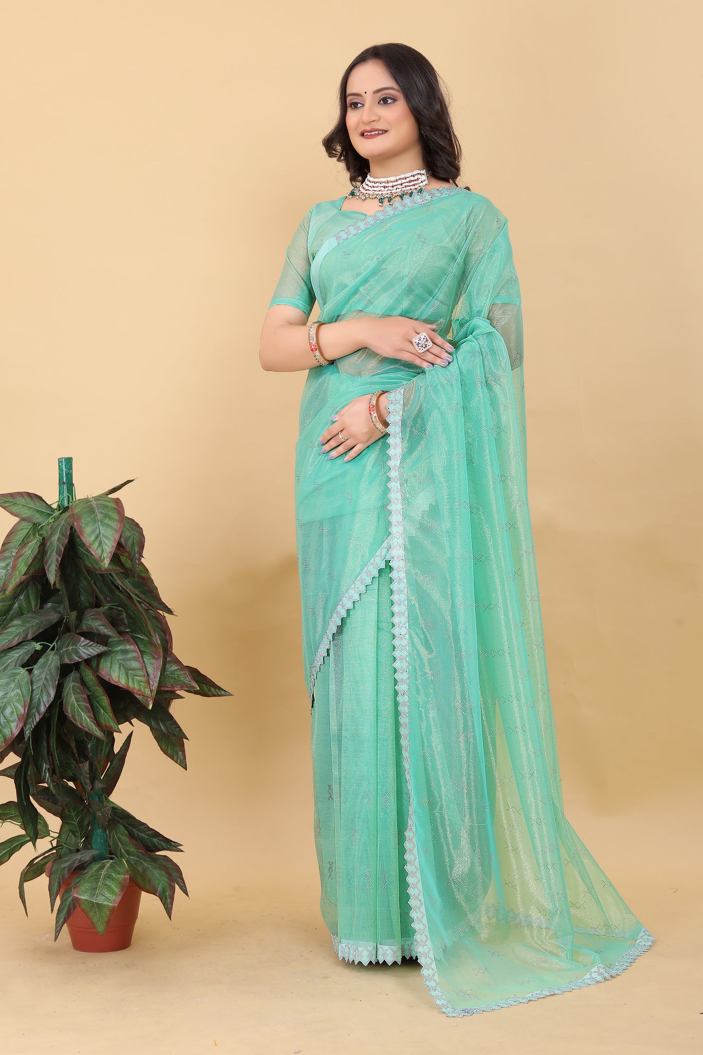 LEELAVATI Georgette Printed Daily / Party & Festive Wear Combo of 2 Stylist Fashionable Saree With Blouse pieces ( Green , Grey )
