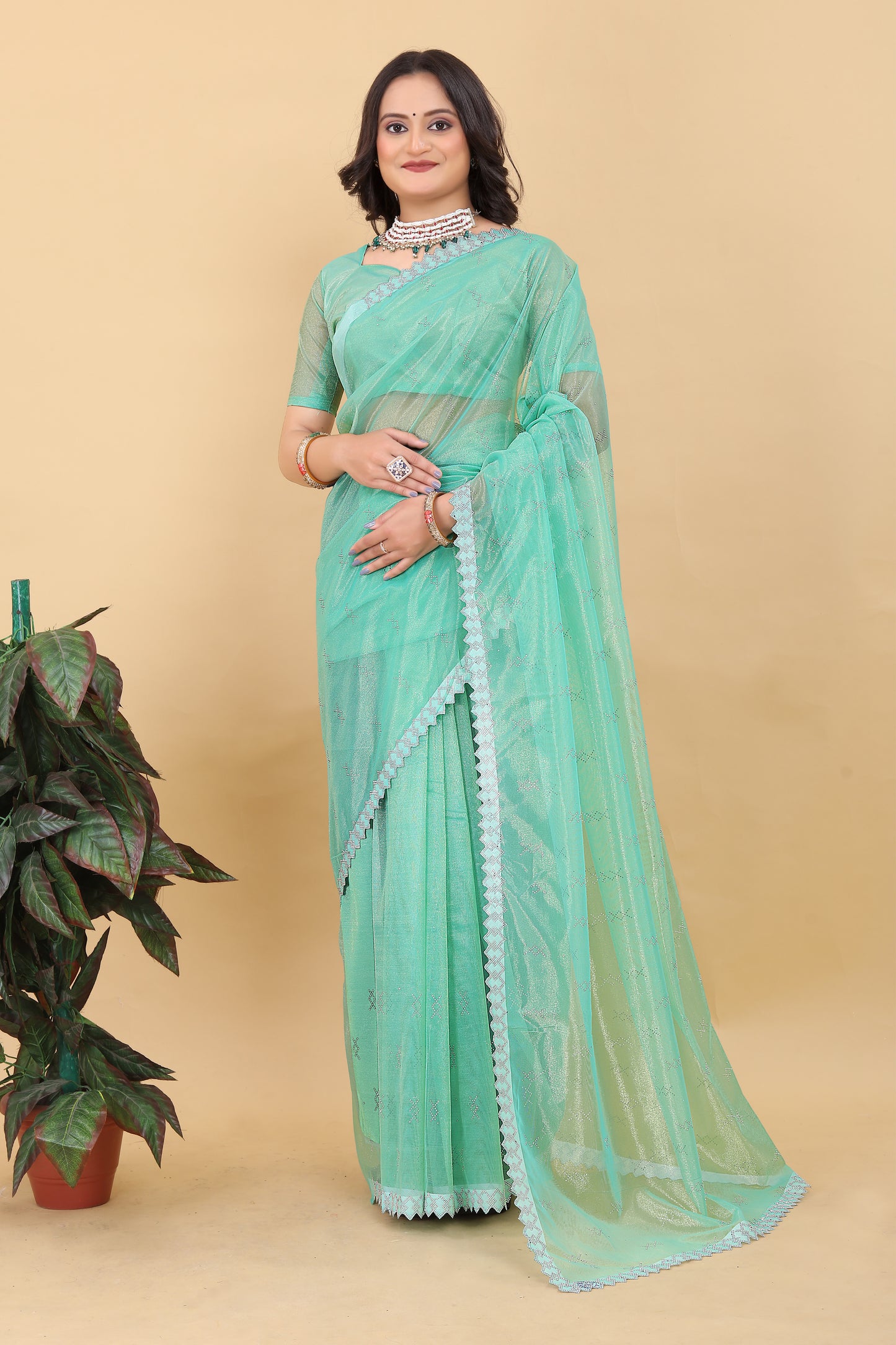 LEELAVATI Georgette Printed Daily / Party & Festive Wear Combo of 2 Stylist Fashionable Saree With Blouse pieces ( Green , Grey )