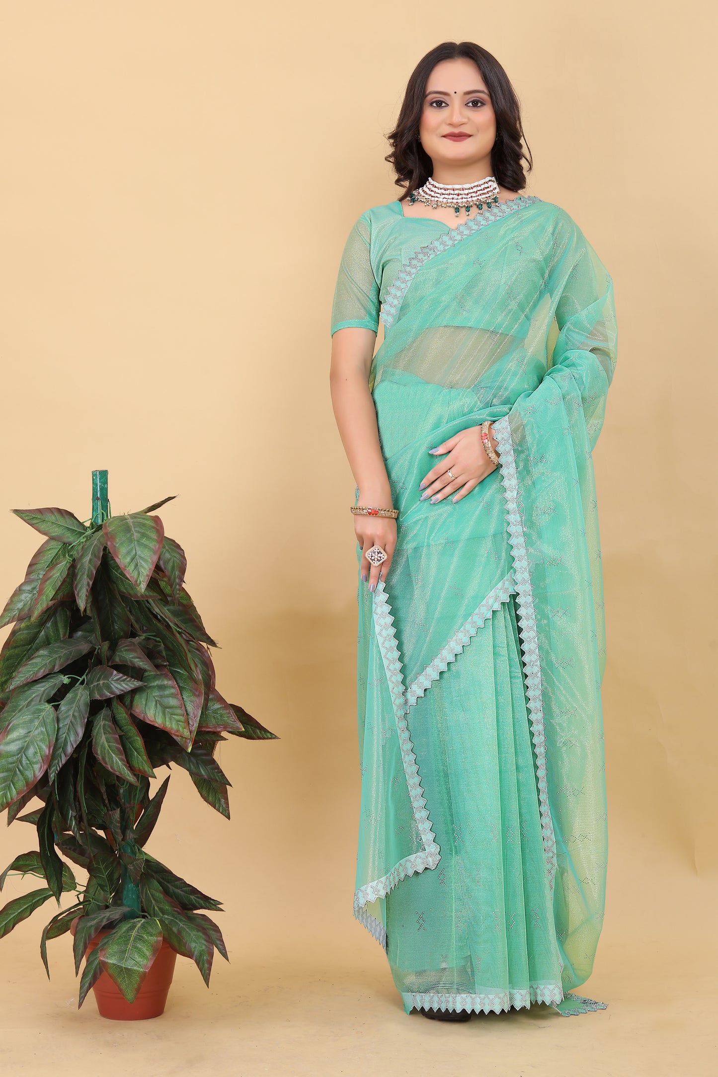 LEELAVATI Georgette Printed Daily / Party & Festive Wear Combo of 2 Stylist Fashionable Saree With Blouse pieces ( Green , Grey )