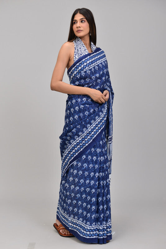Printed, Daily wear, Georgette Saree with unstitched blouse piece