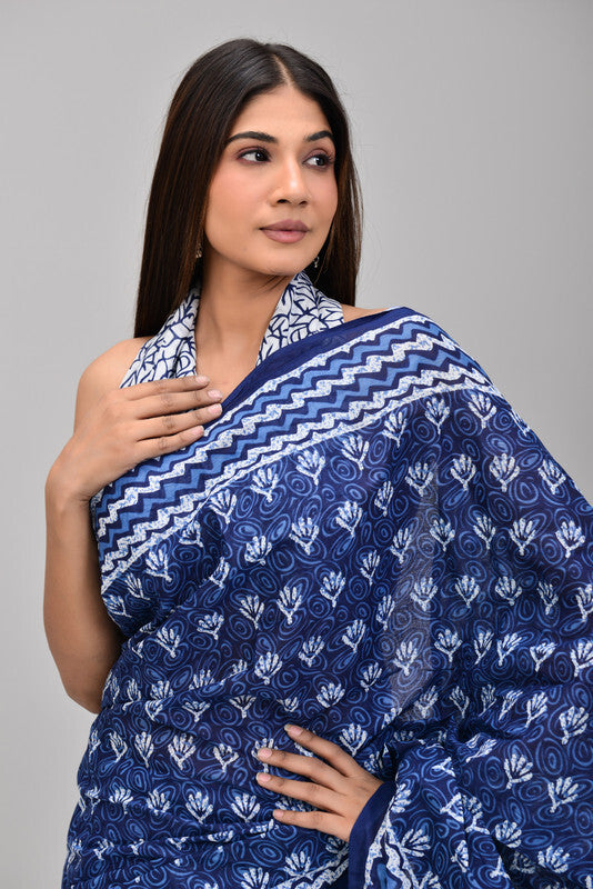 Printed, Daily wear, Georgette Saree with unstitched blouse piece